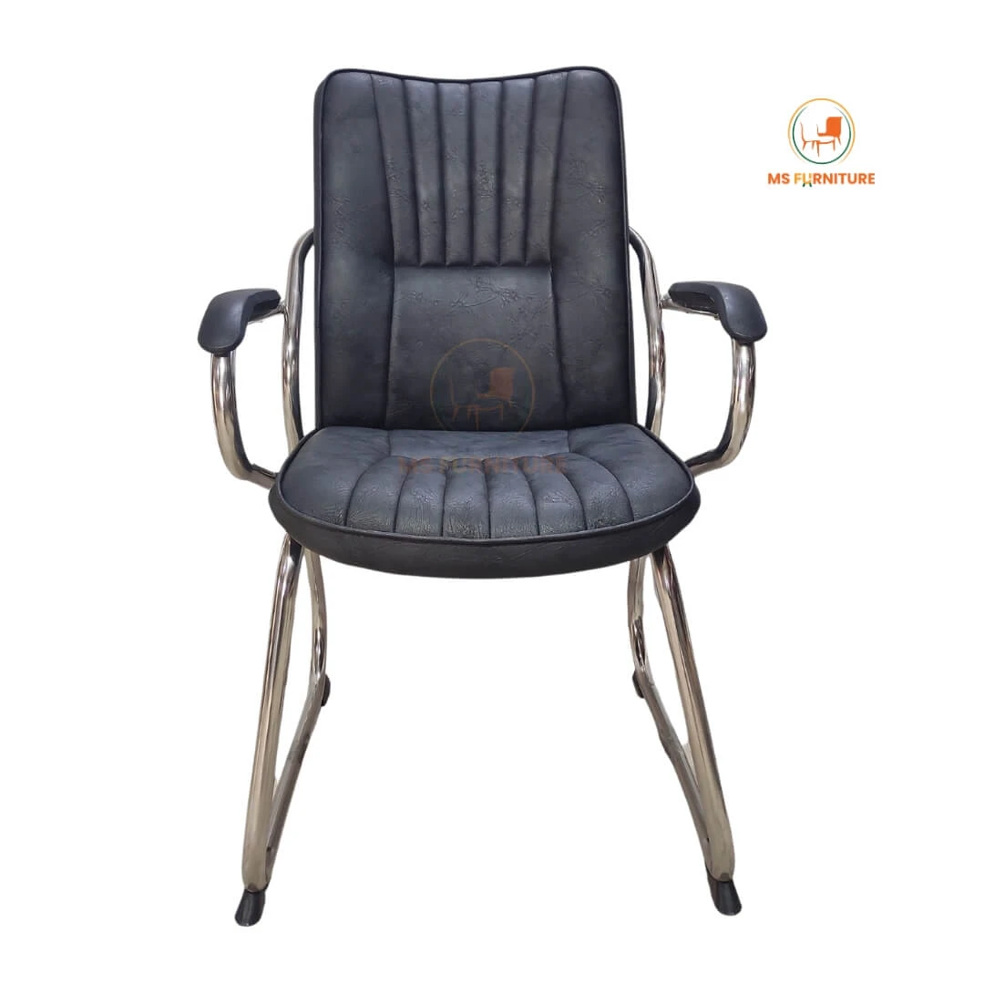 Executive Office Visitor Chair with Chrome Base | Artificial Leather | MSF-81