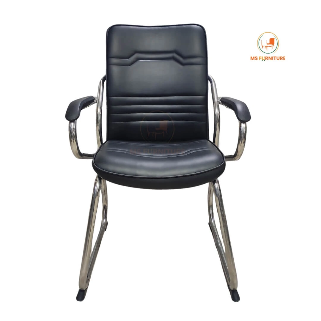 Executive Office Visitor Chair | Chrome Base | Artificial Leather | MSF-80